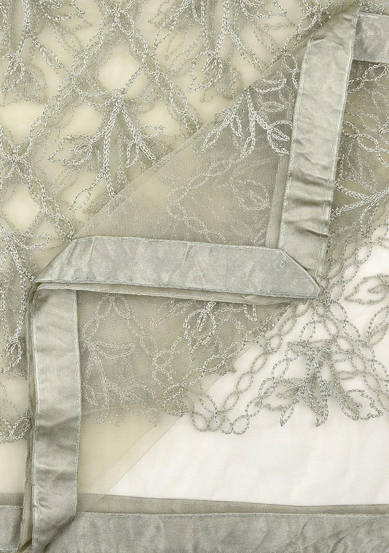 Olive Green Embroidered Dupatta