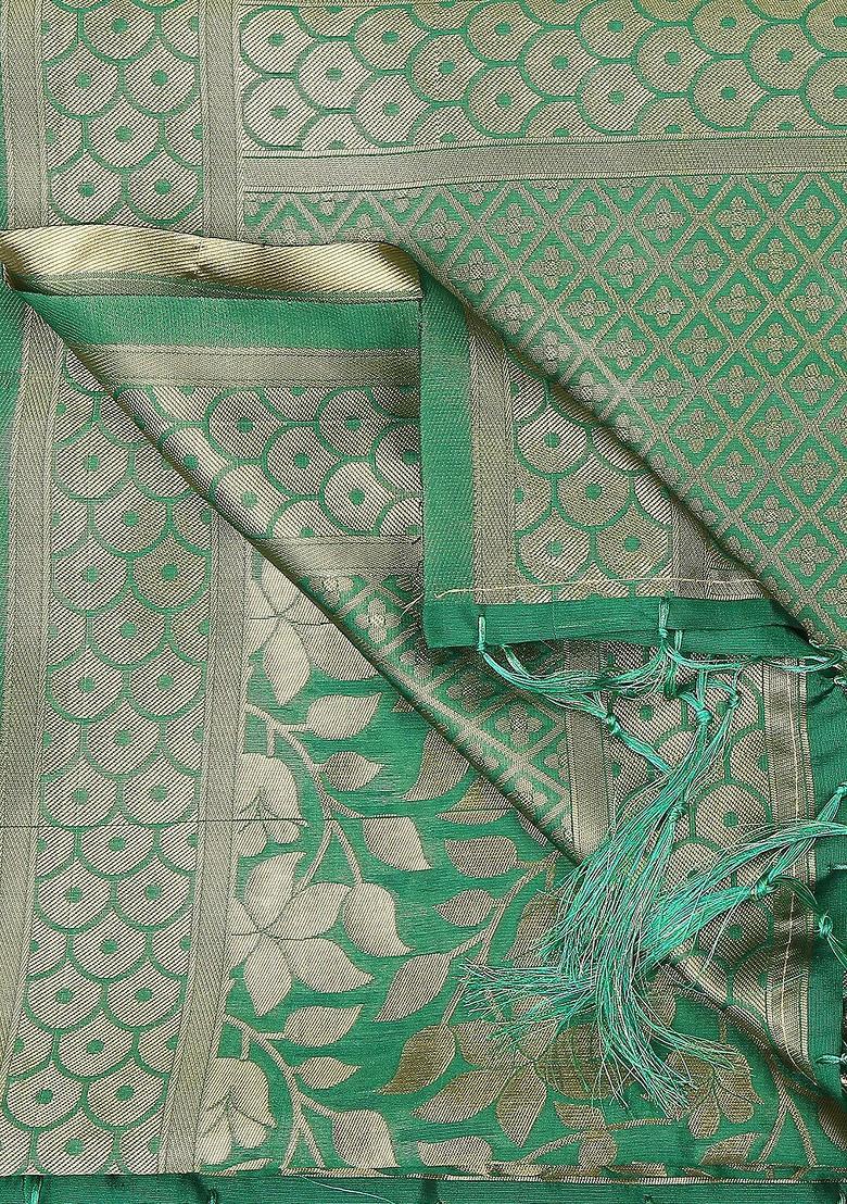 Woven Design Silk Dupatta With Zari