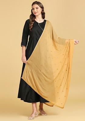 Floral Embroidered Sequinned Dupatta