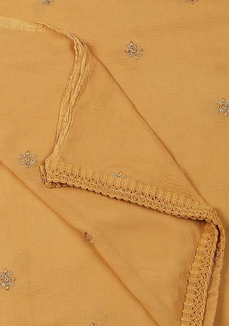 Floral Embroidered Sequinned Dupatta