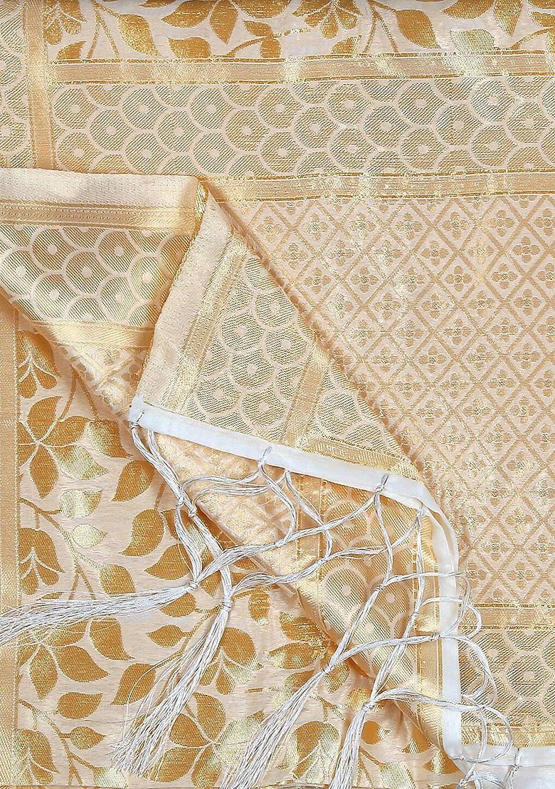 Woven Design Dupatta With Zari