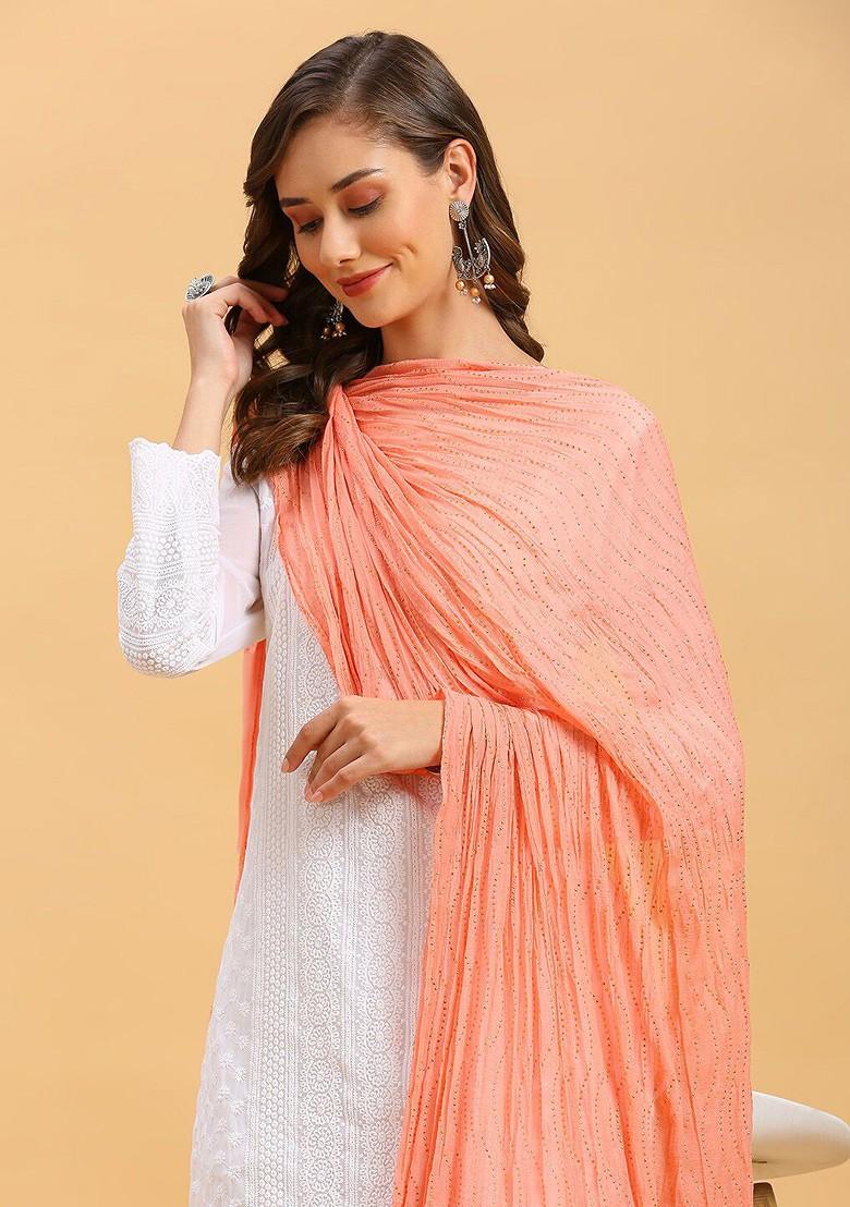 Embroidered Chiffon Dupatta