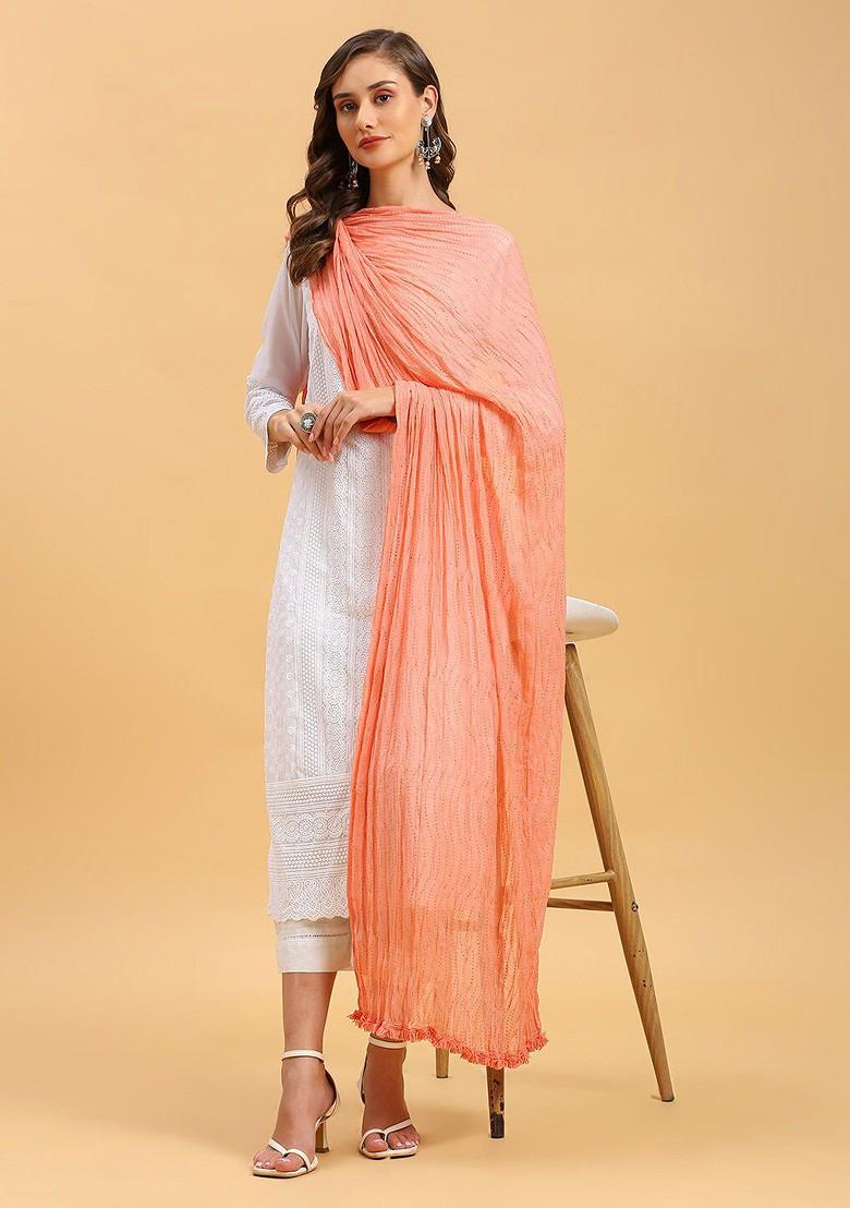 Embroidered Chiffon Dupatta