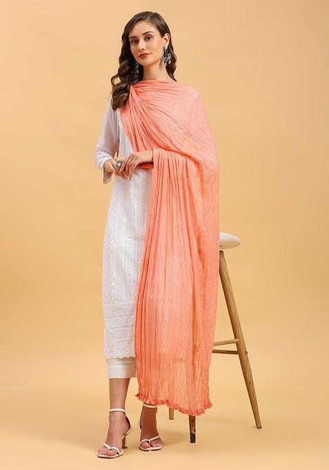 Embroidered Chiffon Dupatta