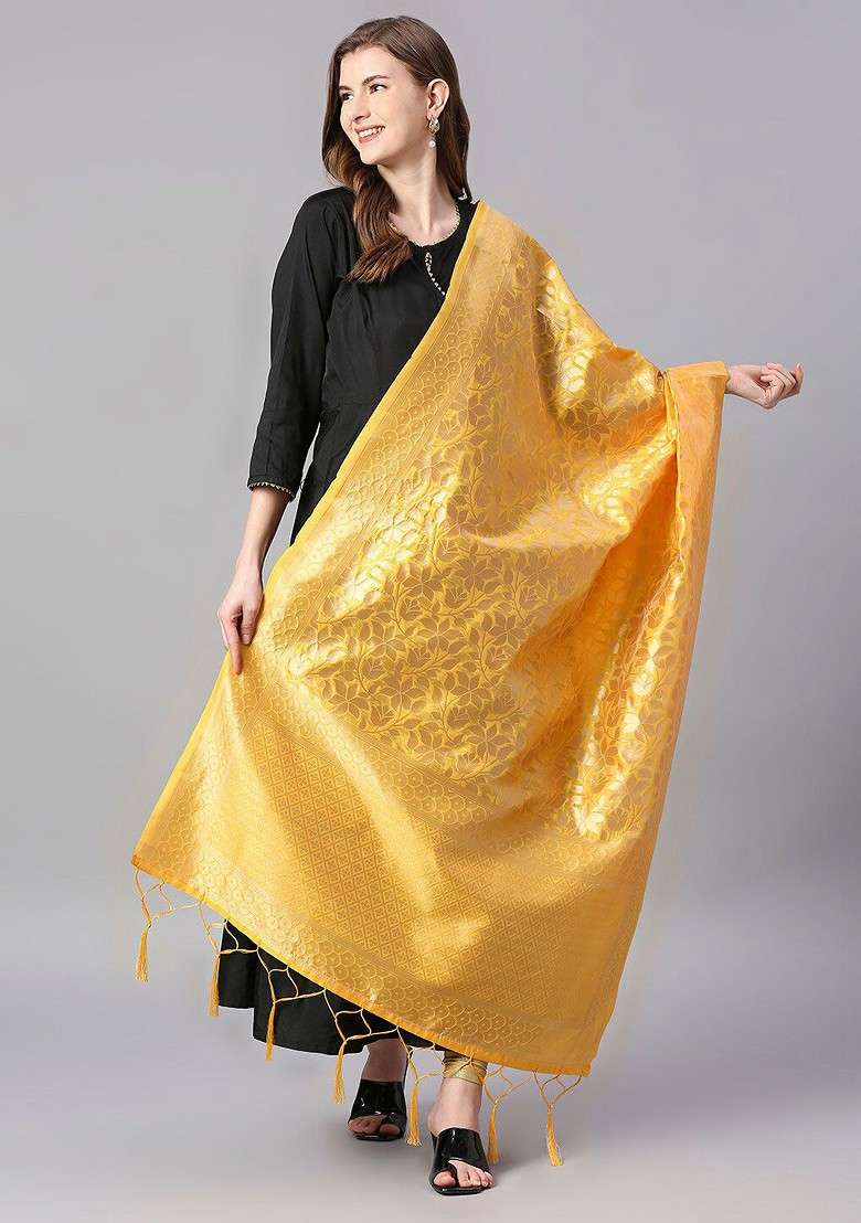 Woven Design Banarasi Silk Dupatta - Indya