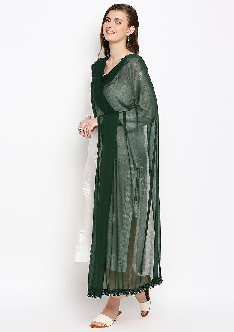 Green Chiffon Dupatta