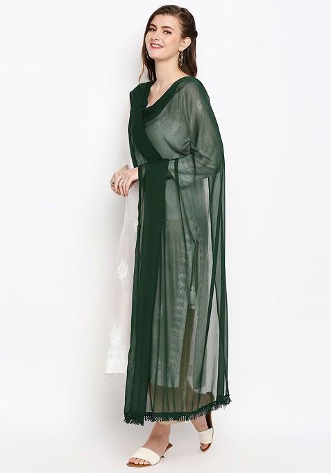 Green Chiffon Dupatta