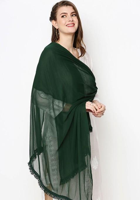 Green Chiffon Dupatta