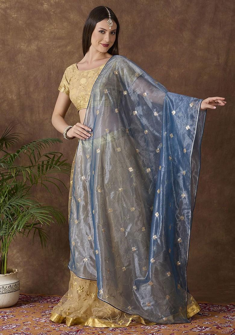 Embroidered Dupatta With Sequinned