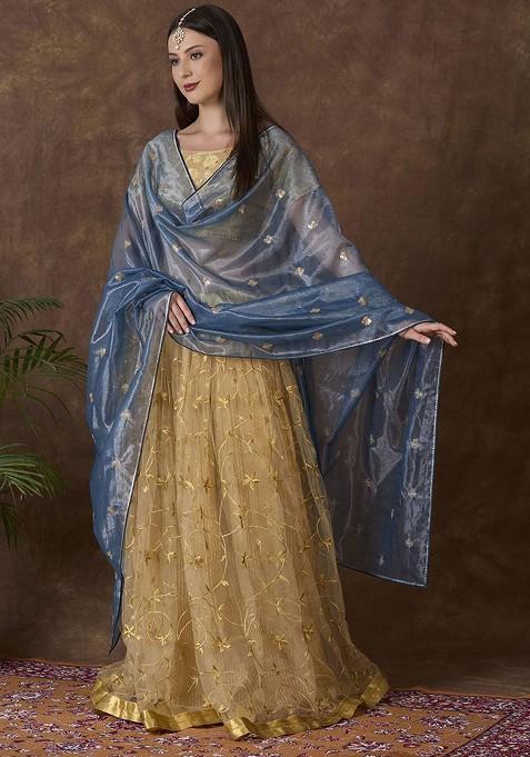 Embroidered Dupatta With Sequinned