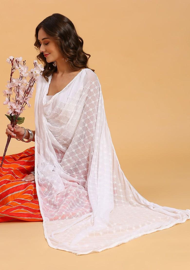 Embroidered Chiffon Dupatta