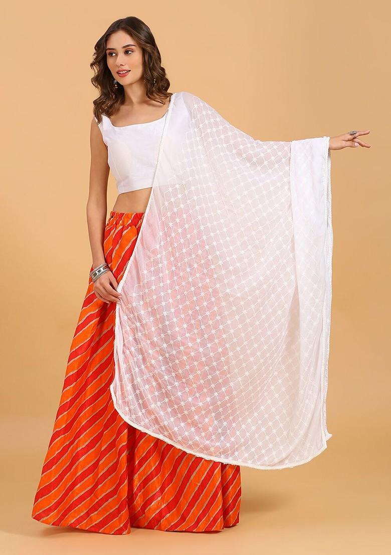 Embroidered Chiffon Dupatta