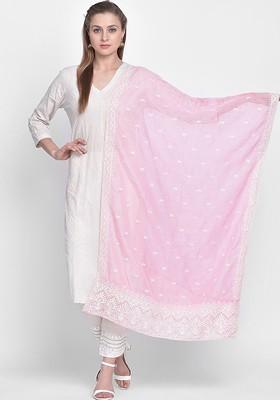 Embroidered Dupatta With Thread Work