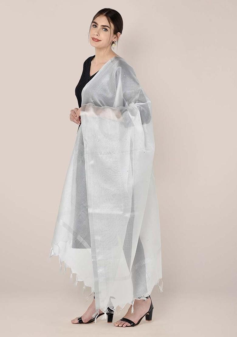 Tissue Silk Dupatta With Sequinned