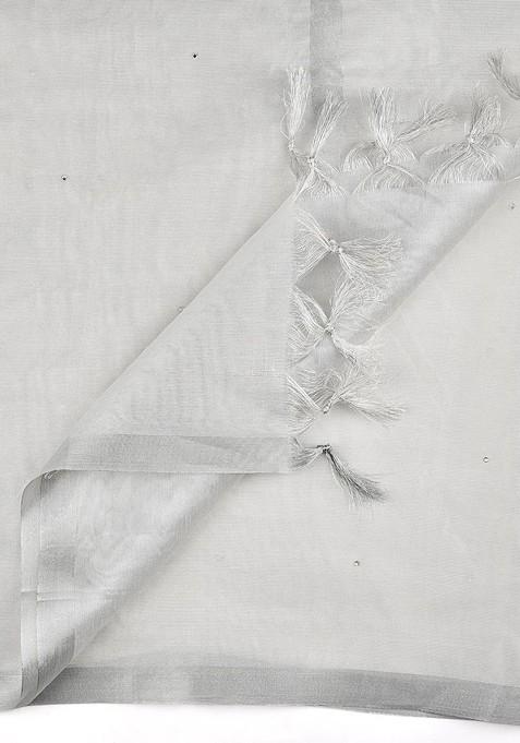 Tissue Silk Dupatta With Sequinned