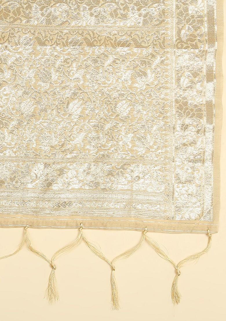 Ethnic Motifs Woven Design Zari Dupatta
