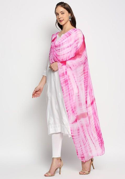 Dyed Shibori Dupatta