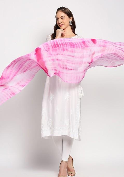 Dyed Shibori Dupatta