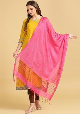 Cotton Silk Sequinned Dupatta