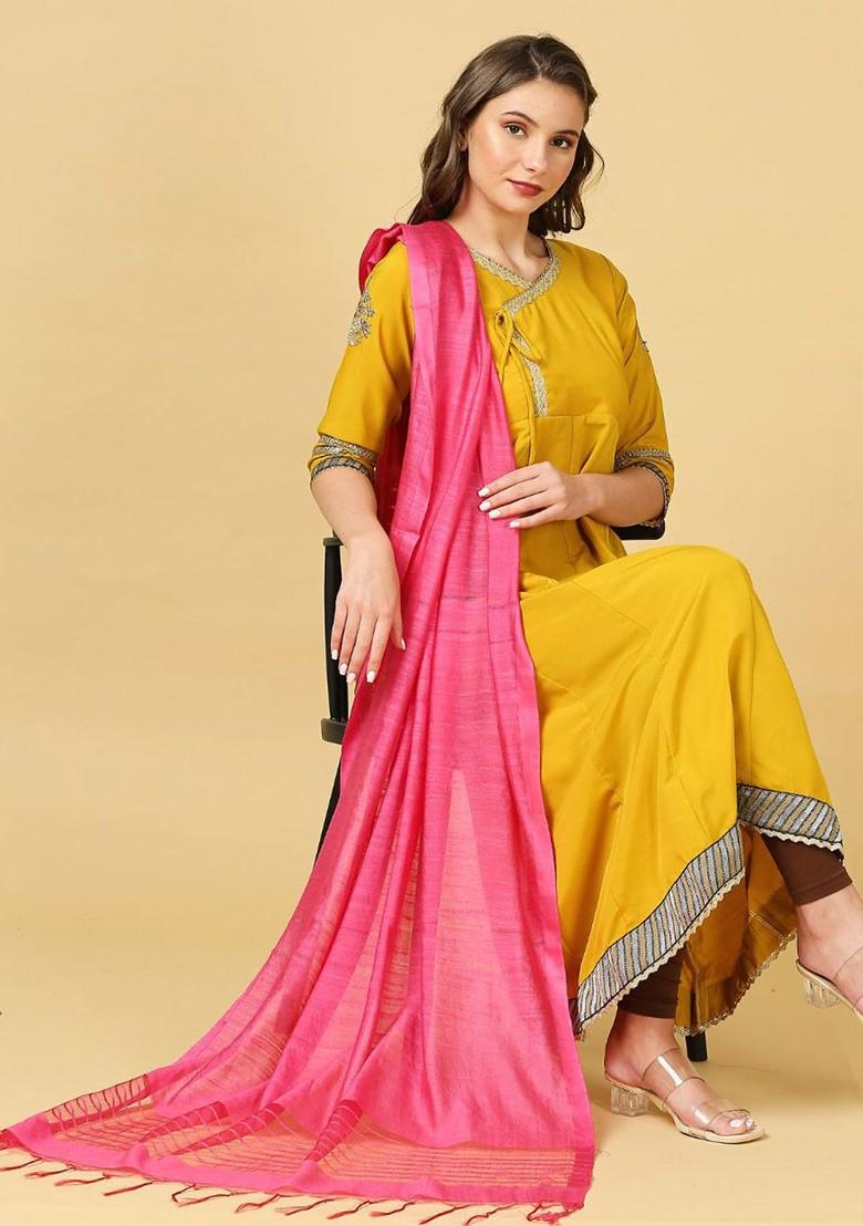 Cotton Silk Sequinned Dupatta