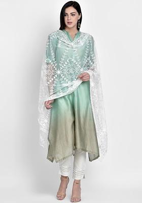 White Embroidered Dupatta