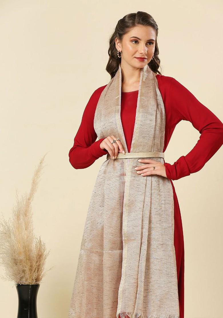 Tasselled Banarasi Silk Dupatta