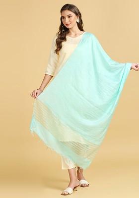 Sequinned Cotton Silk Dupatta