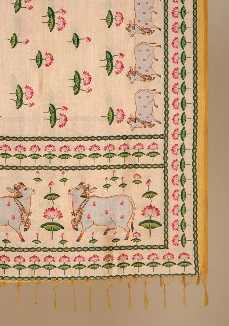 Ethnic Motifs Printed Dupatta - Indya