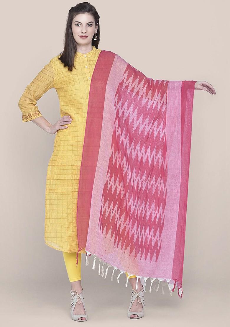 Printed Pure Cotton Ikat Dupatta