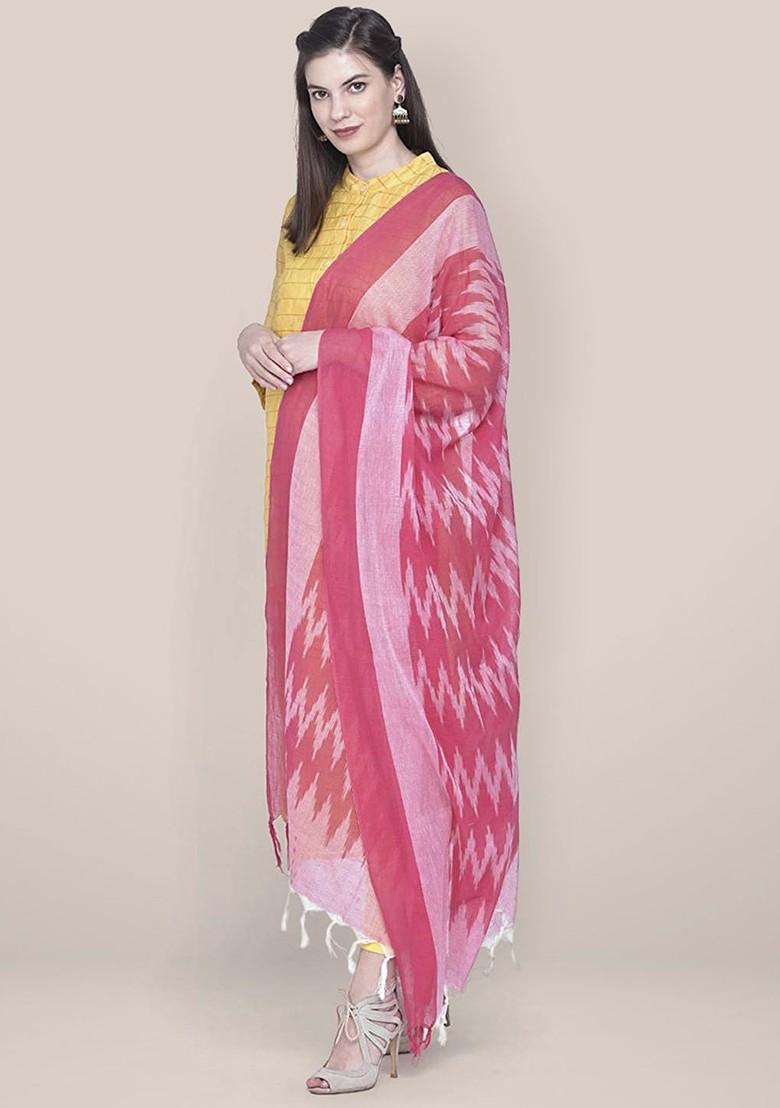 Printed Pure Cotton Ikat Dupatta