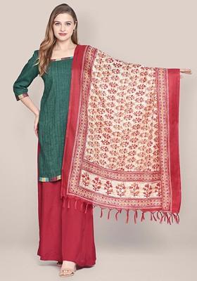 Ethnic Motifs Printed Art Silk Batik Dupatta
