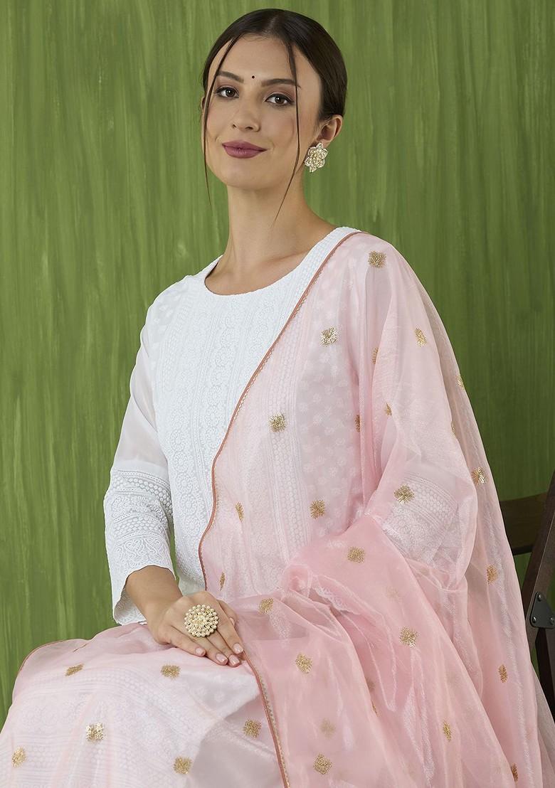 Embroidered Dupatta With Sequinned