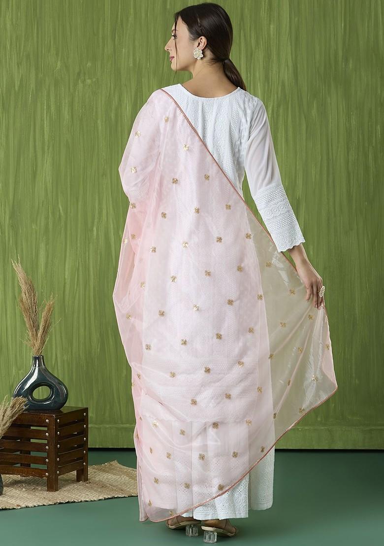 Embroidered Dupatta With Sequinned