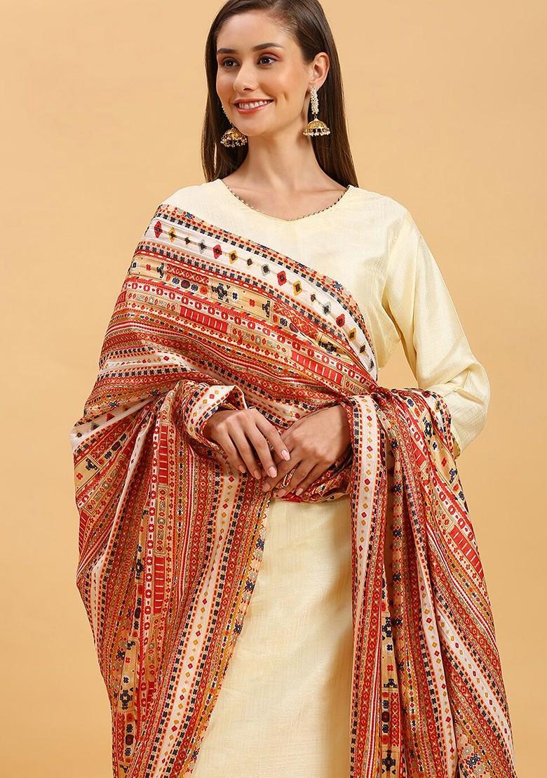 Ethnic Motifs Printed Art Silk Dupatta
