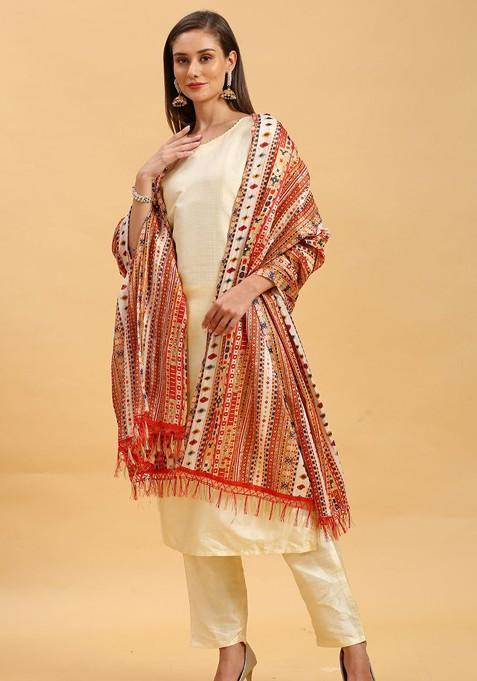 Ethnic Motifs Printed Art Silk Dupatta