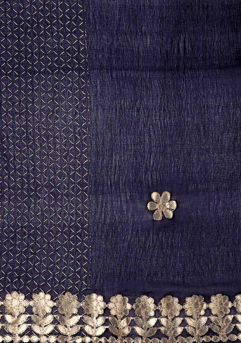 Embroidered Dupatta With Gotta Patti