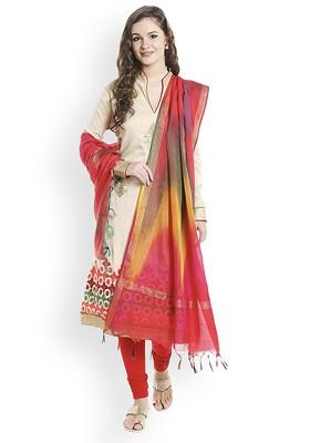 Multicoloured Woven Design Dupatta