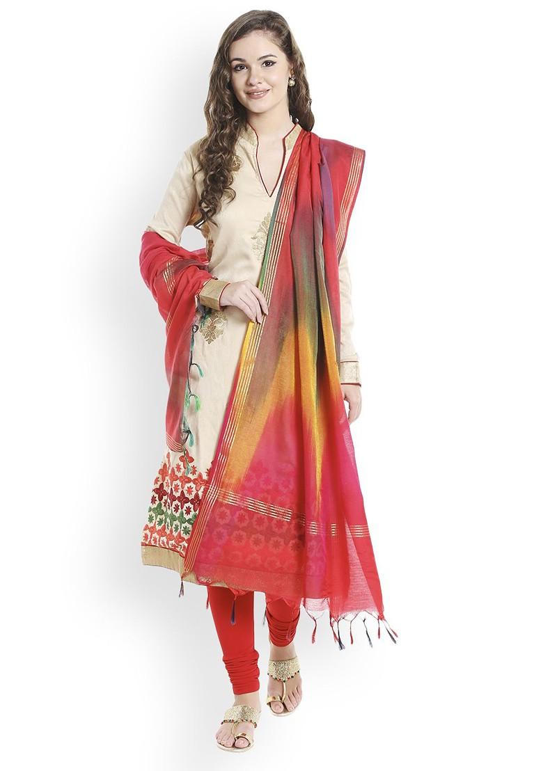 Multicoloured Woven Design Dupatta