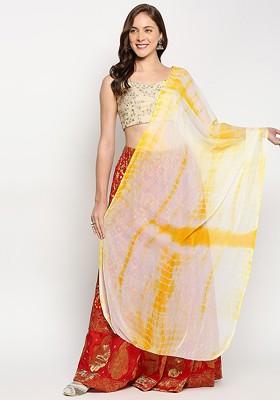 Dyed Shibori Dupatta