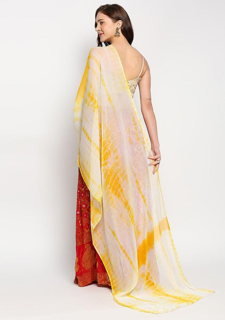 Dyed Shibori Dupatta