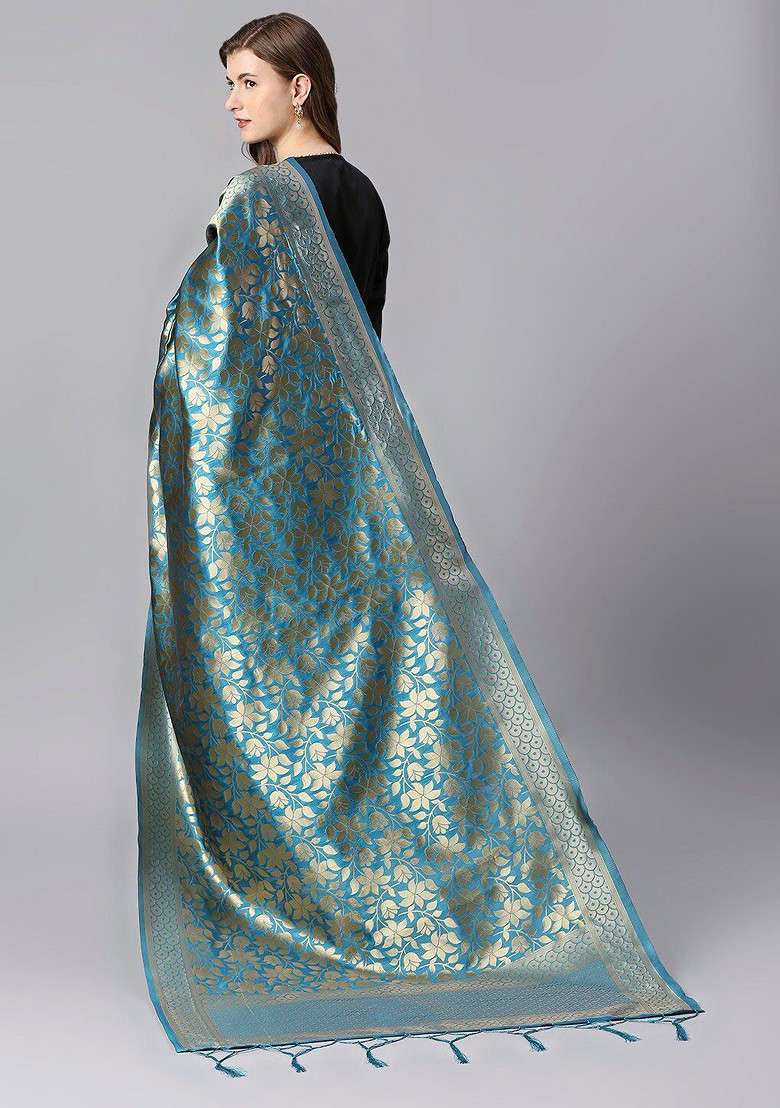 Woven Design Banarasi Silk Dupatta - Indya