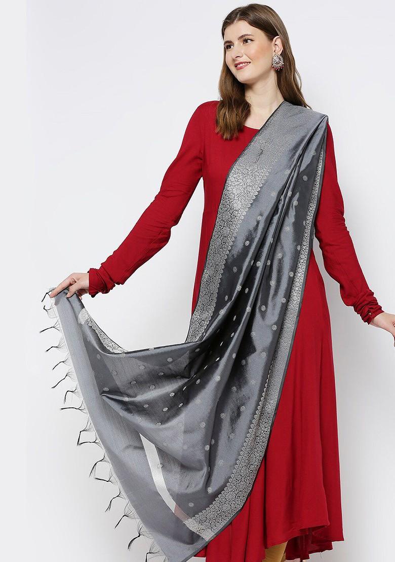 Ethnic Motifs Woven Design Dupatta