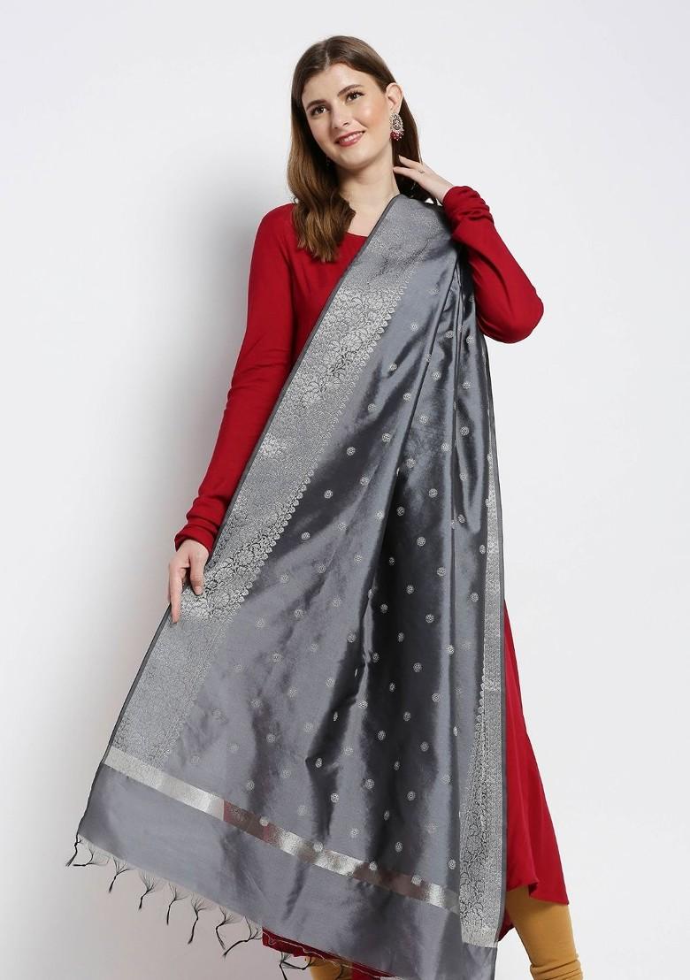 Ethnic Motifs Woven Design Dupatta