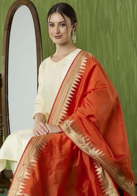 Woven Design Dupatta