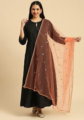 Embellished Sequinned Net Dupatta