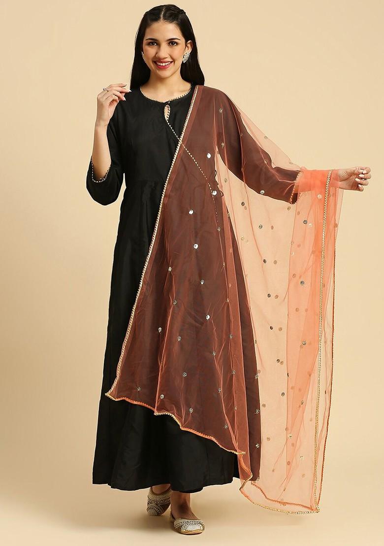 Embellished Sequinned Net Dupatta
