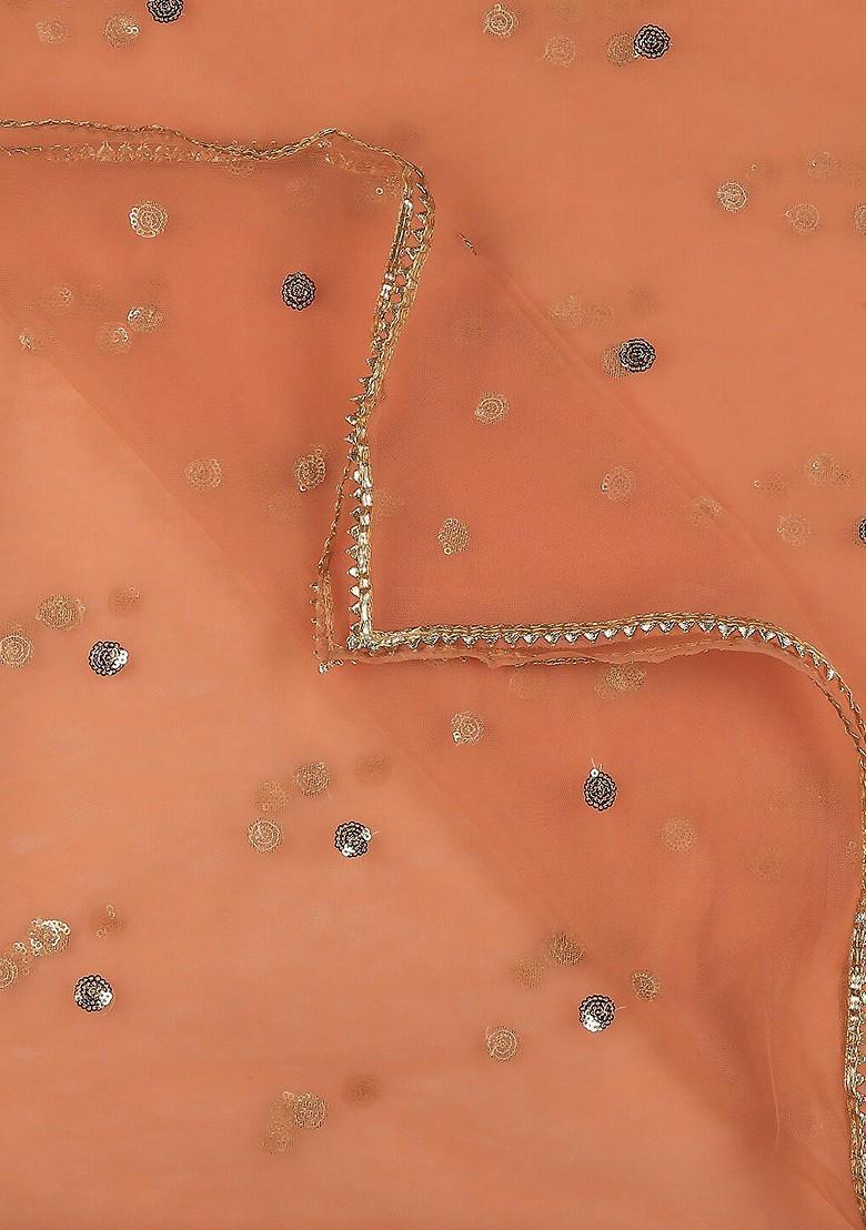 Embellished Sequinned Net Dupatta
