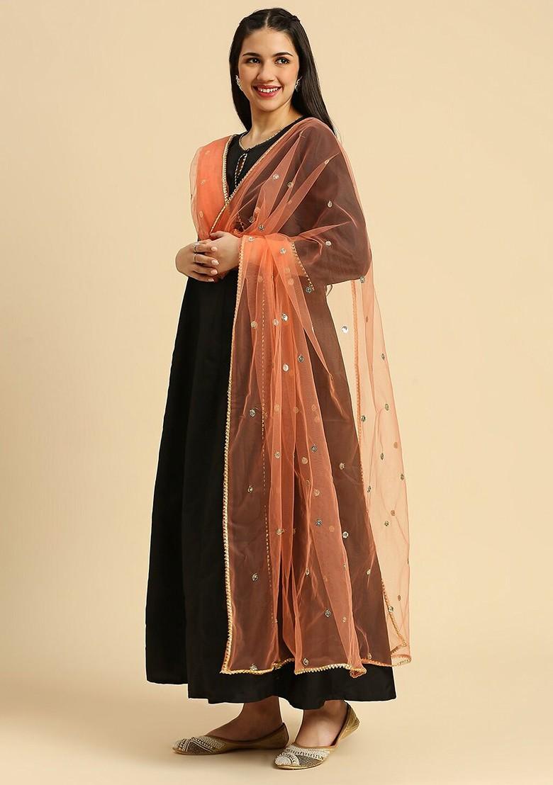 Embellished Sequinned Net Dupatta