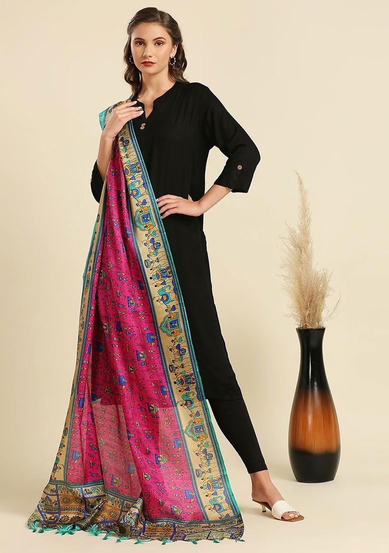 Ethnic Motifs Printed Tasselled Dupatta