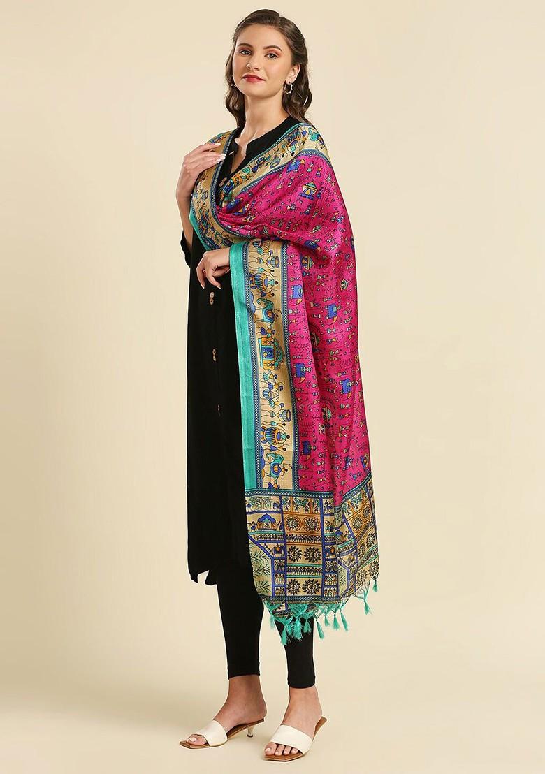 Ethnic Motifs Printed Tasselled Dupatta